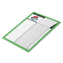 Apple A+ Green Teachers' Grade Sheets Notepad