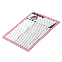 Apple A+ Pink Teachers' Grade Sheets Notepad