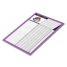 Apple A+ Purple Teachers' Grade Sheets Notepad