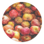 Apple Basket 1 Round Sticker