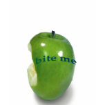 apple, bite me t-shirt