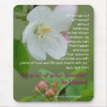 Apple Blossom Scripture Mousepad-customize