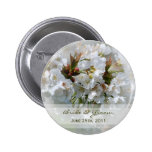 Apple Blossoms Bride & Groom Button