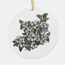 Apple Blossoms Christmas Ornaments