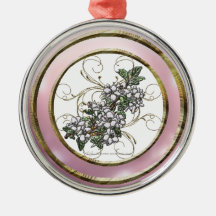 Apple Blossoms Christmas Tree Ornament