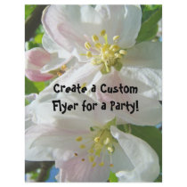 Apple Blossoms Custom Flyers Parties Office Shower