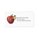 Apple Bookworm Address Label