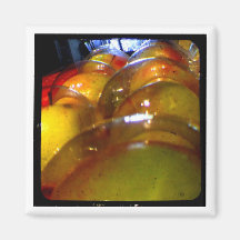 apple bubbles fridge magnets