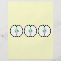 Apple Design in Green, Black and White. Custom Flyer