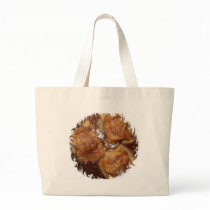 Apple Dumplings framed round Tote Bags