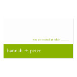 Apple Green Banner :: Guest Seating Card Business Card Template