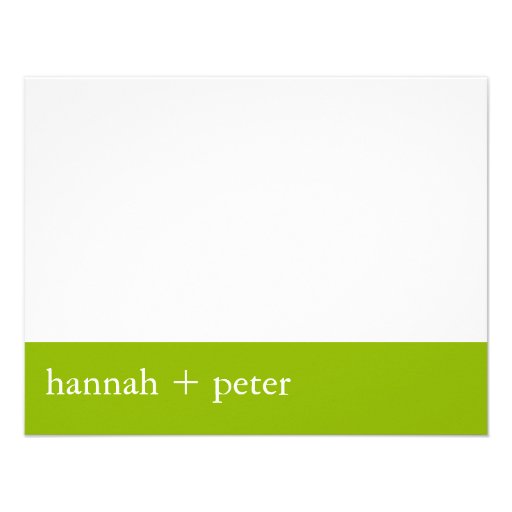 Apple Green Banner :: RSVP Card Personalized Announcement