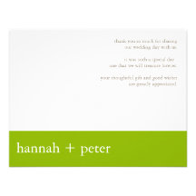 Apple Green Banner :: Thank You Card Personalized Invite
