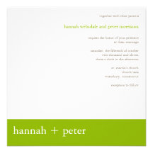 Apple Green Banner :: Wedding Invitation