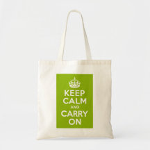 Apple Green Keep Calm and Carry On Bag
