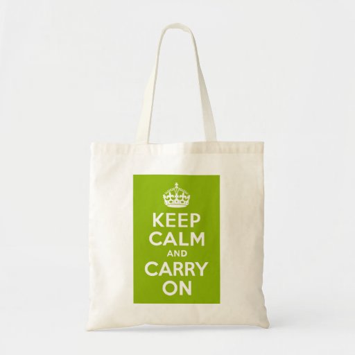 Apple Green Keep Calm and Carry On Bag