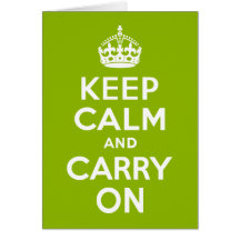 Apple Green Keep Calm and Carry On Cards