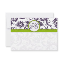 Apple Green Lapis Purple Response Card