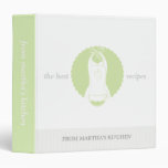 Apple Green Vintage Apron Recipe Binder