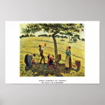 Apple Harvest At Eragny,  By Camille Pissarro Posters