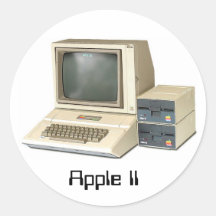 Apple II Round Stickers