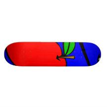 Apple juice with straw skate board