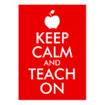 Apple Keep Calm and Teach On Business Card