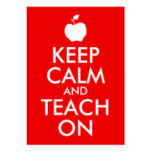 Apple Keep Calm and Teach On Business Card
