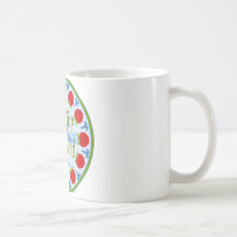 Apple Mandala - Blue Coffee Mugs