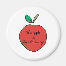Apple of Grandma's Eye Refrigerator Magnets