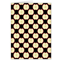 Apple Pattern. On Black. Cards