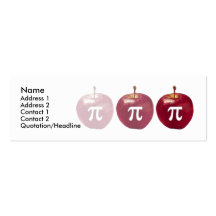 apple pi skinny card business card template