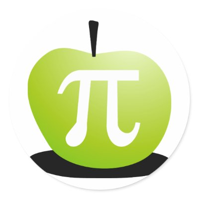Apple Pi Round Sticker by ObsessionDesign