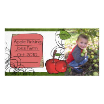 apple picking photocard photo card template