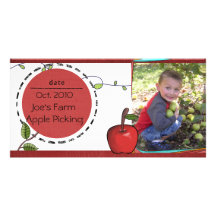 apple picking photocard photo cards