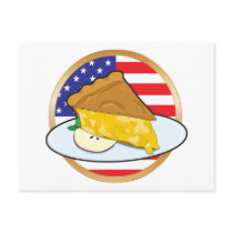 Apple Pie American Flag Post Card