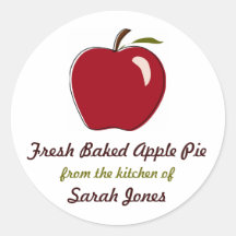 Apple Pie, From the Kitchen Of, Labels Round Sticker
