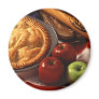 Apple pie refrigerator magnet