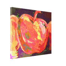 Apple, pyschedelic modern oil painting canvas print