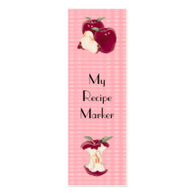 Apple Recipe Book Mark Business Card Template