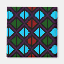 "Apple Slice" magnet - purple/aqua