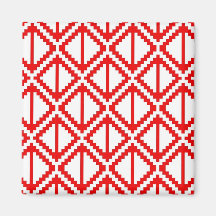 "Apple Slice" magnet - red