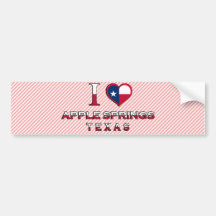 Apple Springs, Texas Bumper Sticker