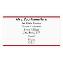Apple Teacher Business Card