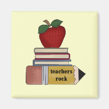 Apple Teachers Rock Tshirts and Gifts Refrigerator Magnets