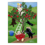 Apple Tree Labradors Greeting Card