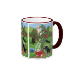 Apple Tree Labradors Painting Mug