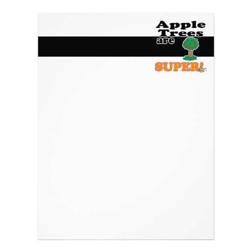 apple trees are super letterhead template