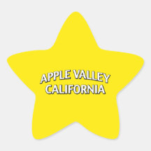 Apple Valley California Star Sticker