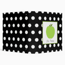 Apple vert/noir avec le pois blanc